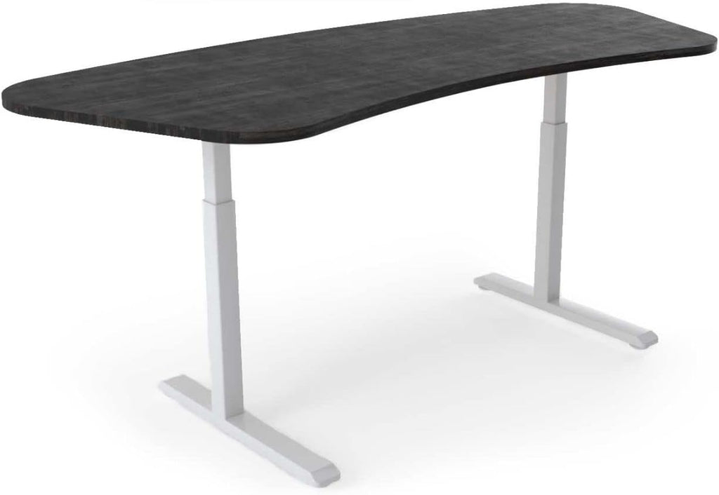 Electric Stand-Up Desk, 62" x 25" Bamboo Top, Height Adjustable A42516