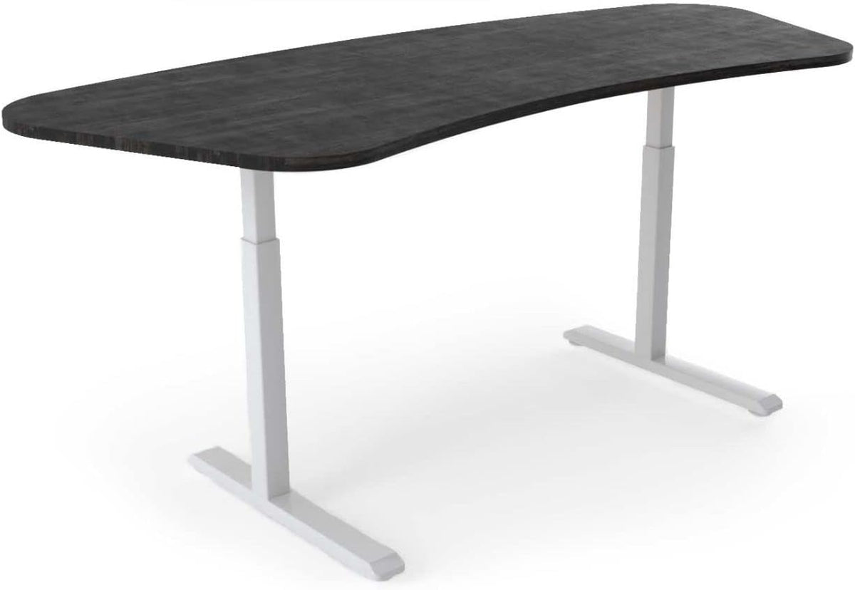 Electric Stand-Up Desk, 62" x 25" Bamboo Top, Height Adjustable A42516