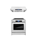 2 Piece Kitchen Appliance Bundle with 30" Electric Range and 30" Under Cabinet Range Hood C75357