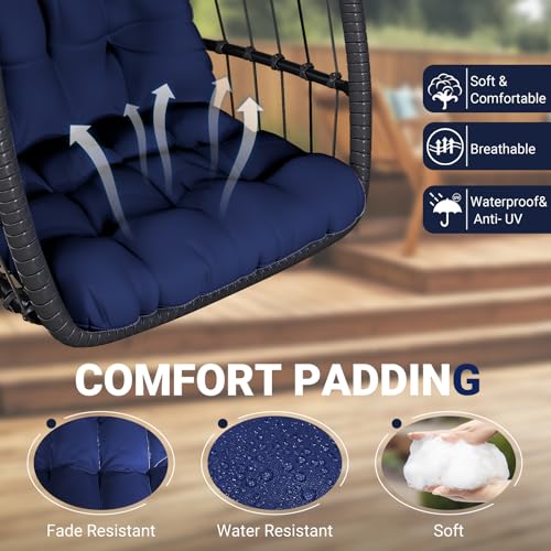 Egg Chair with Stand Rattan Wicker Hanging Swing Hammock Chair H8728