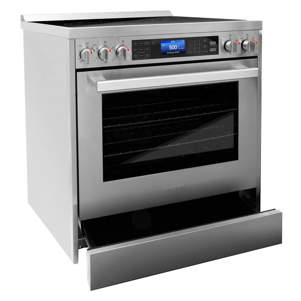 2 Piece Kitchen Appliance Bundle with 30" Electric Range and 30" Under Cabinet Range Hood C75357