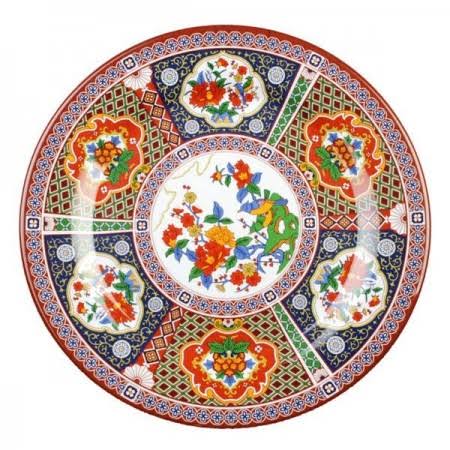 Peacock Melamine Plate 15-1/2x22, 1 Doz. I7823