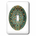 Turquoise And Gold Aztec Calendar Single Toggle Switch V5781