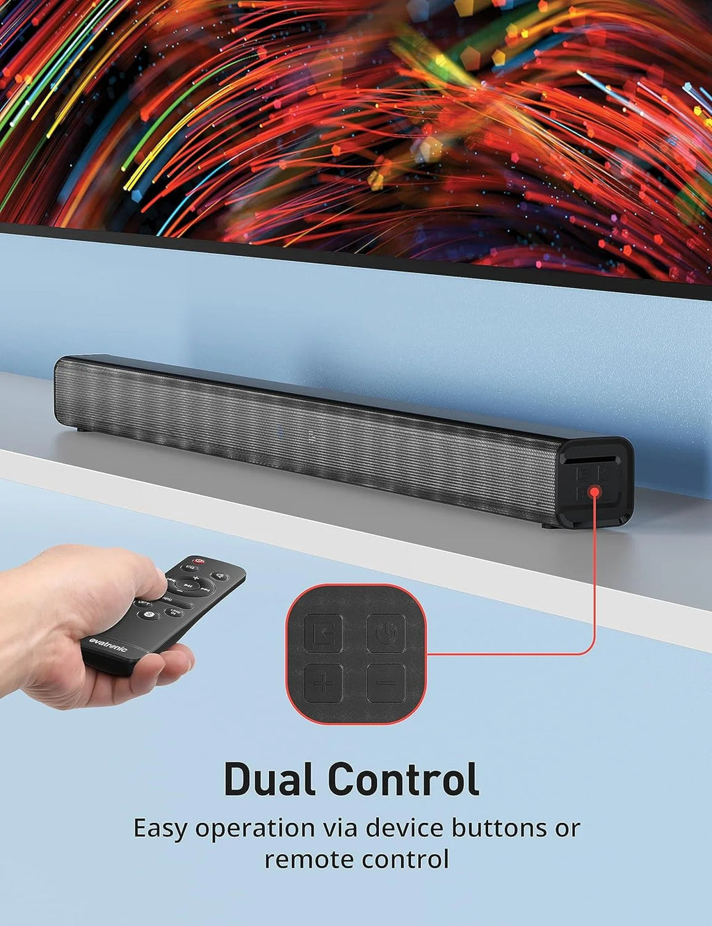 32-inch 50W Wireless Bluetooth Sound Bar V793