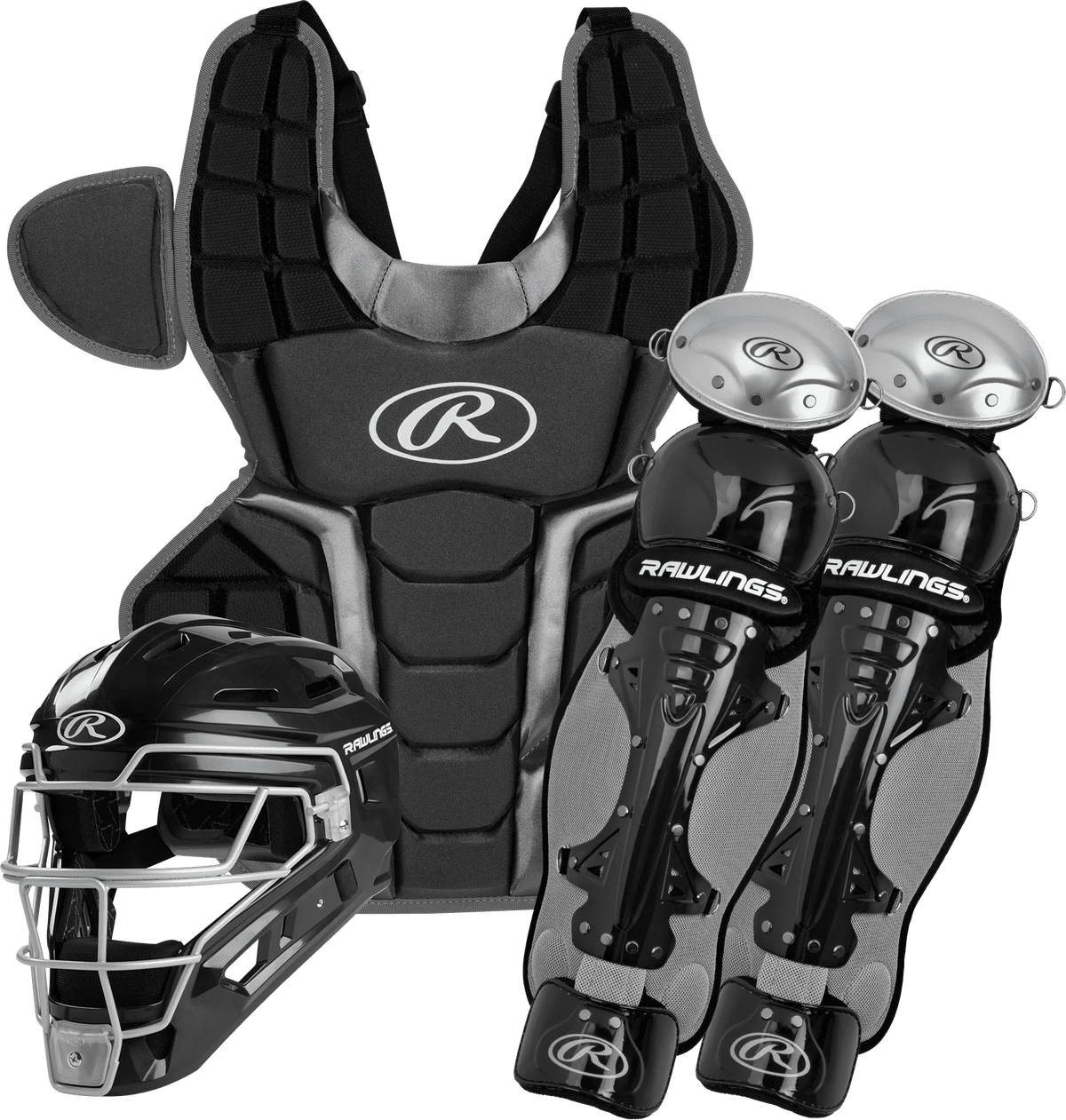Adult Catcher's Box Set Black/Silver W235353