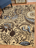 Blue Paisley Area Rug 7'10" X 10'6" I637