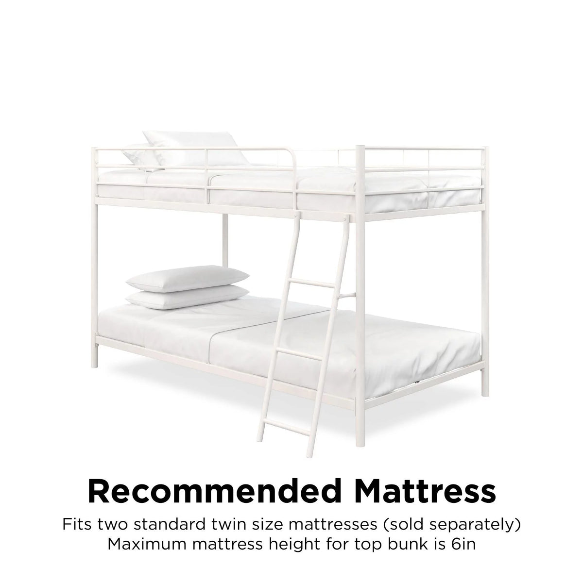 Black Twin-over-Twin Bunk Bed F930