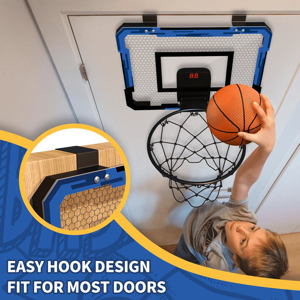 Mini Basketball Hoop with Electronic Scorer and Breakaway Rim W9926