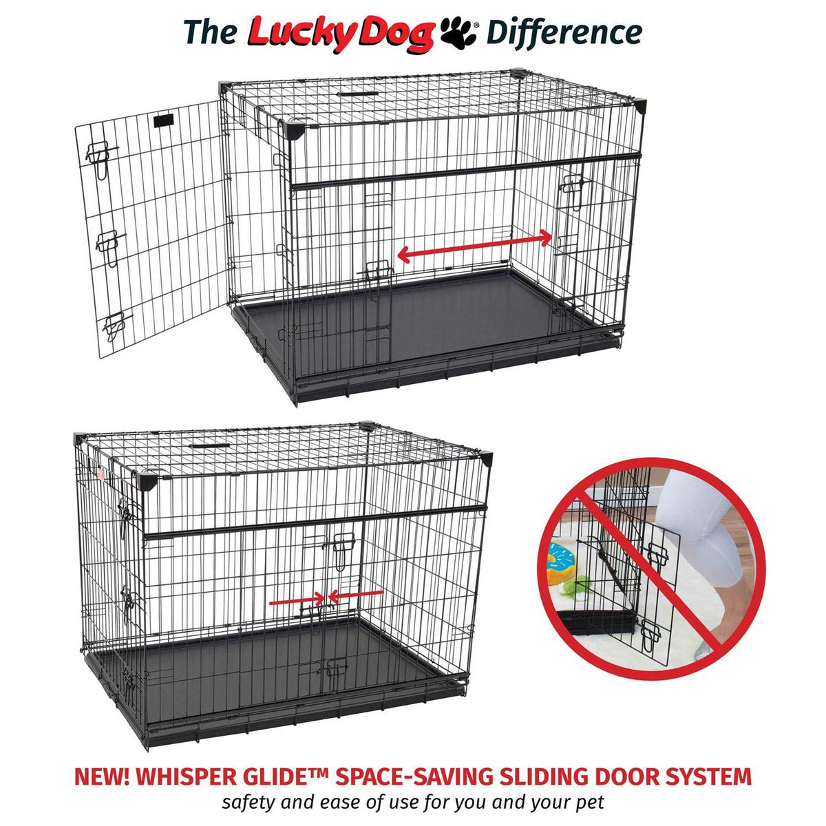 Sliding Double Door Dog Crate F89097