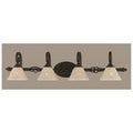 4 Light Bath Bar Fixture with Italian Bubble Glass W66500