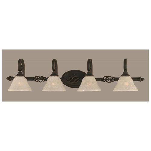 4 Light Bath Bar Fixture with Italian Bubble Glass W66500