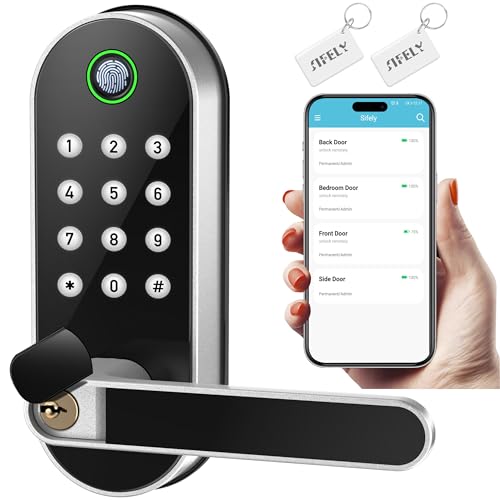Fingerprint Smart Door Lock Silver M6328