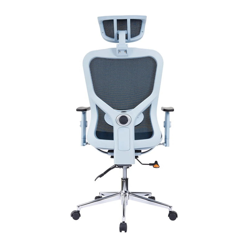 Blue Fabric Mesh Office Chair with Arms M387730