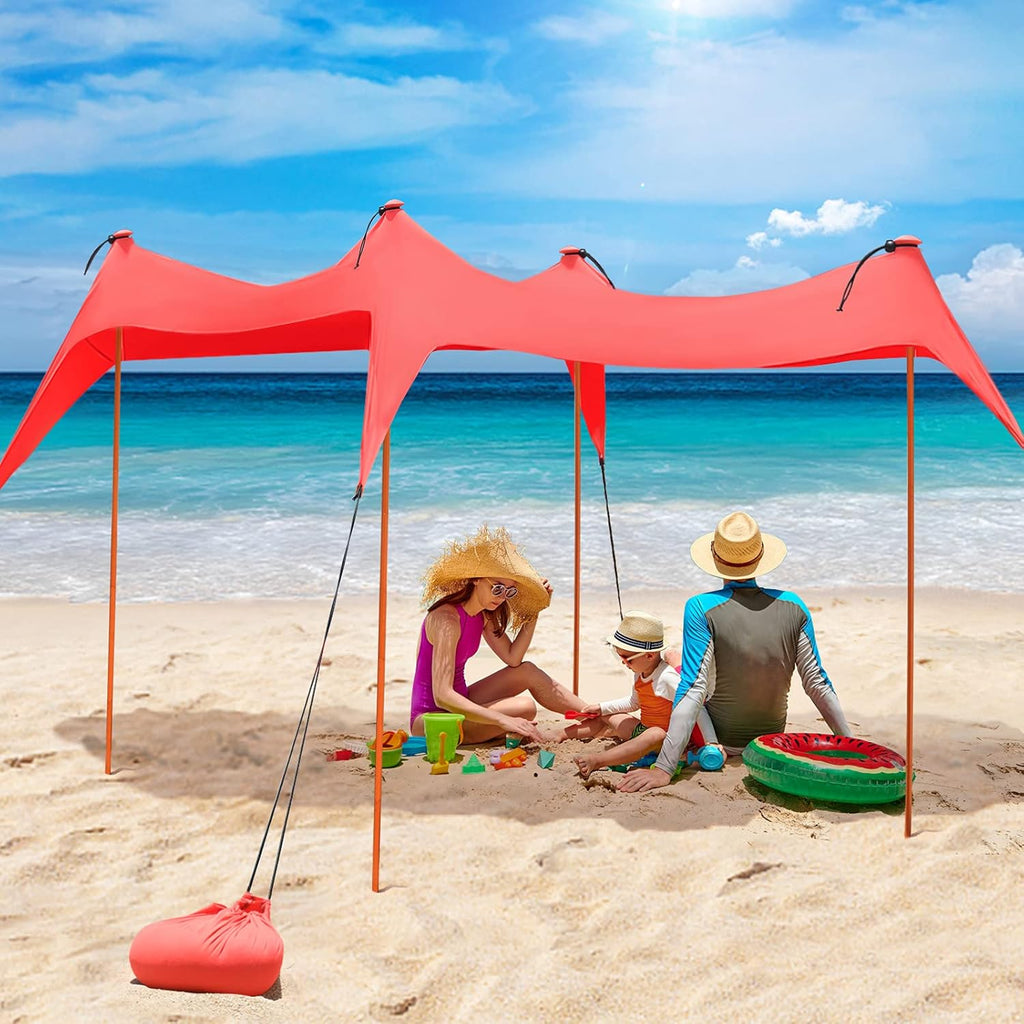 Orange Pop Up 8 Person UPF50+ Camping Sun Shelter with Carrying Bag D140363