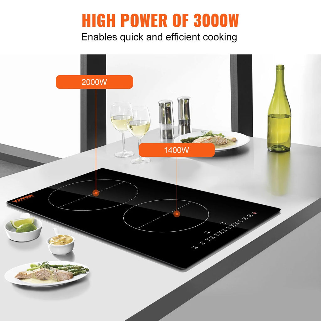 12'' 2 Burner Electric Induction Cooktop A3468