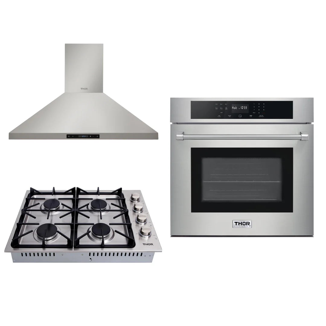 30 Wall Oven, Drop-in Cooktop, Range Hood Z2019