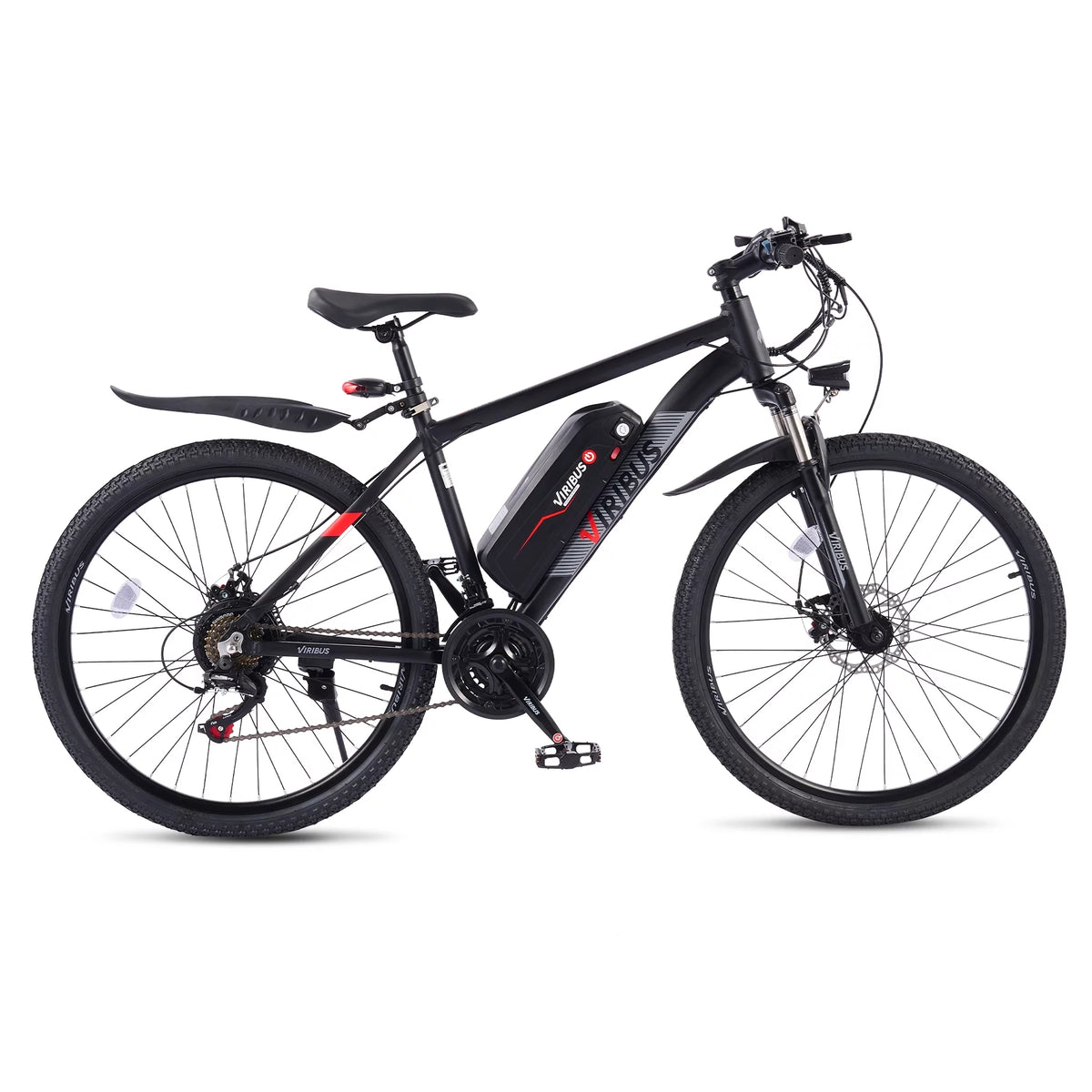 Electric Mountain Bicycle 26" 350W 48V Lithium Battery Black T205227