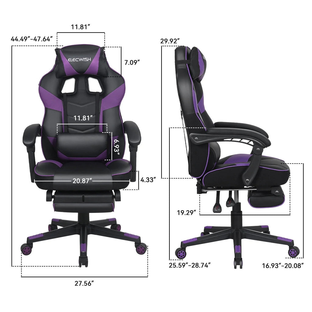 Purple Massage Gaming Chair C569
