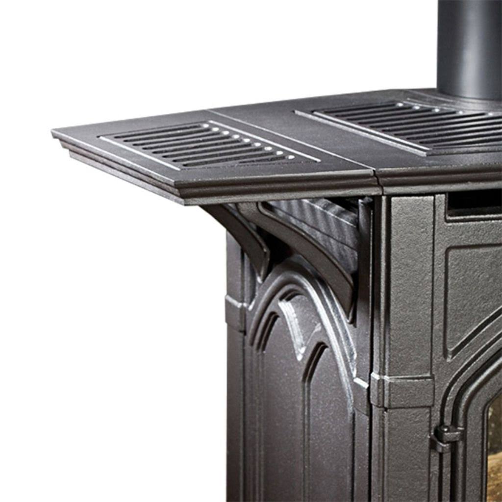 Matte Pewter Cast Iron Stove Shelf Kit S89073