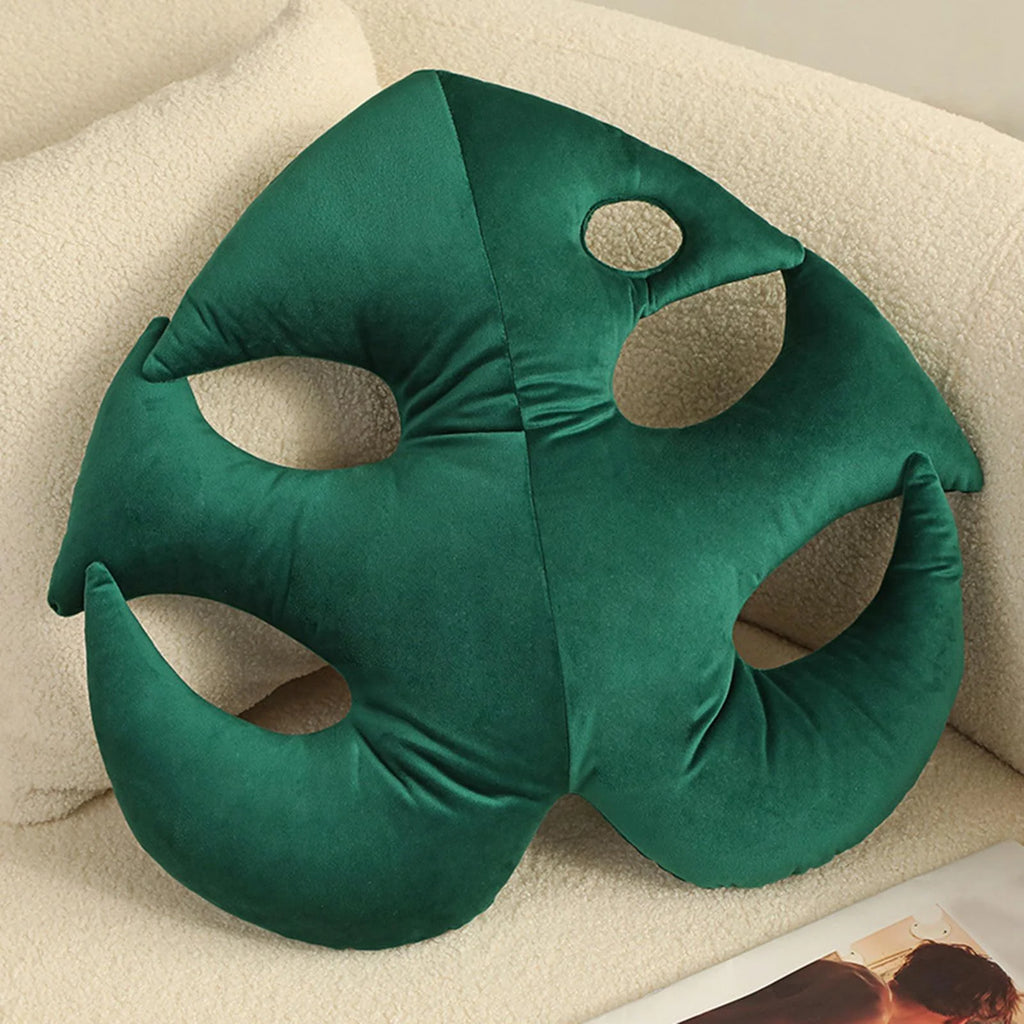 Green Plant Leaf Shaped Throw Pillow D95934