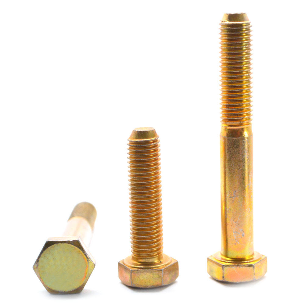 5/16x22-18 x 1/2x22 Coarse Thread Grade 8 Hex Cap Screw Alloy Steel Yellow Zinc Plated X57805