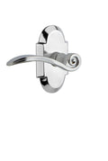 Swan Left Handed Passage Door Lever Set Bright Chrome V51671