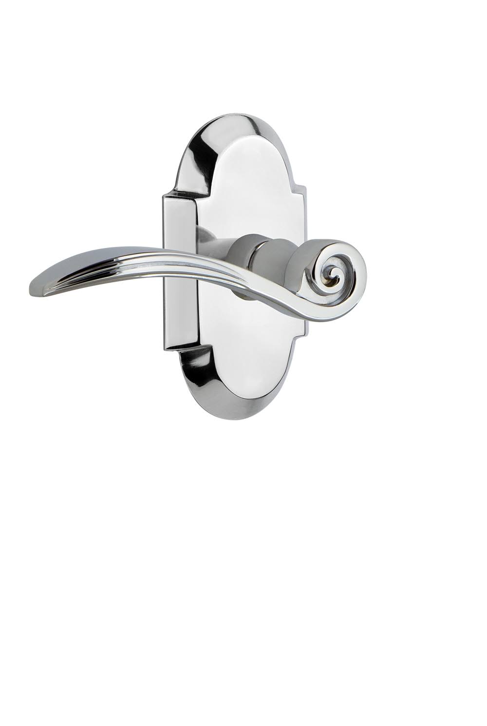 Swan Left Handed Passage Door Lever Set Bright Chrome V51671