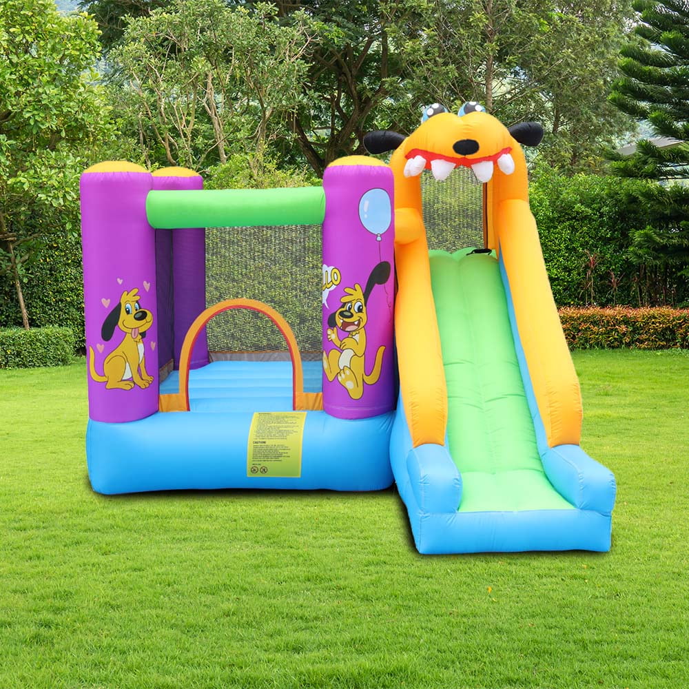 Inflatable Bounce House with Slide and Air Pump A6507