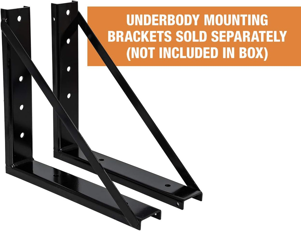 Black Steel Underbody Truck Box with T-Handle Latch, 18 x 18 x 36 Inch Y918025