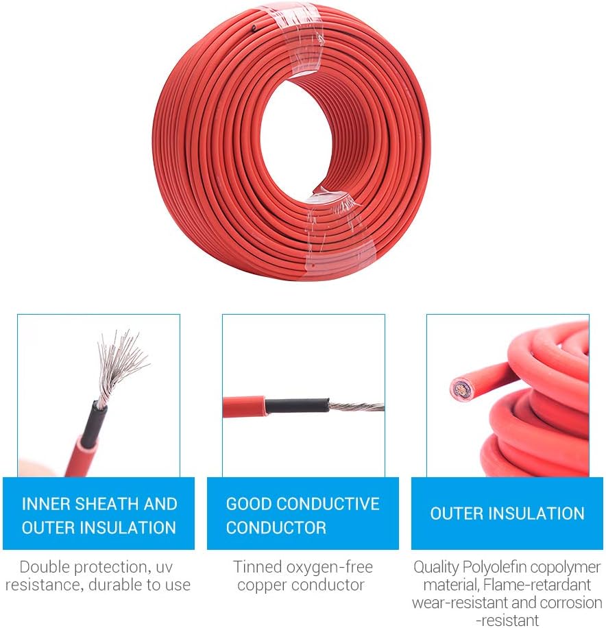 10AWG Solar Extension Cable 95 Feet Black N4929