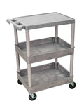 3 Shelf Gray Tub Cart G7098