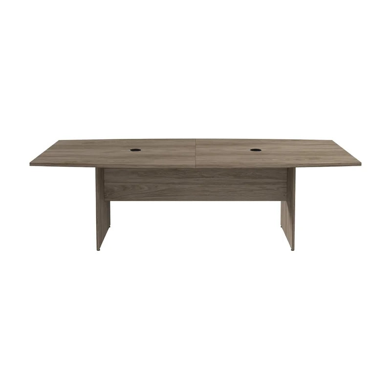 96"W Boat Shaped Engineered Wood Conference Table J7792