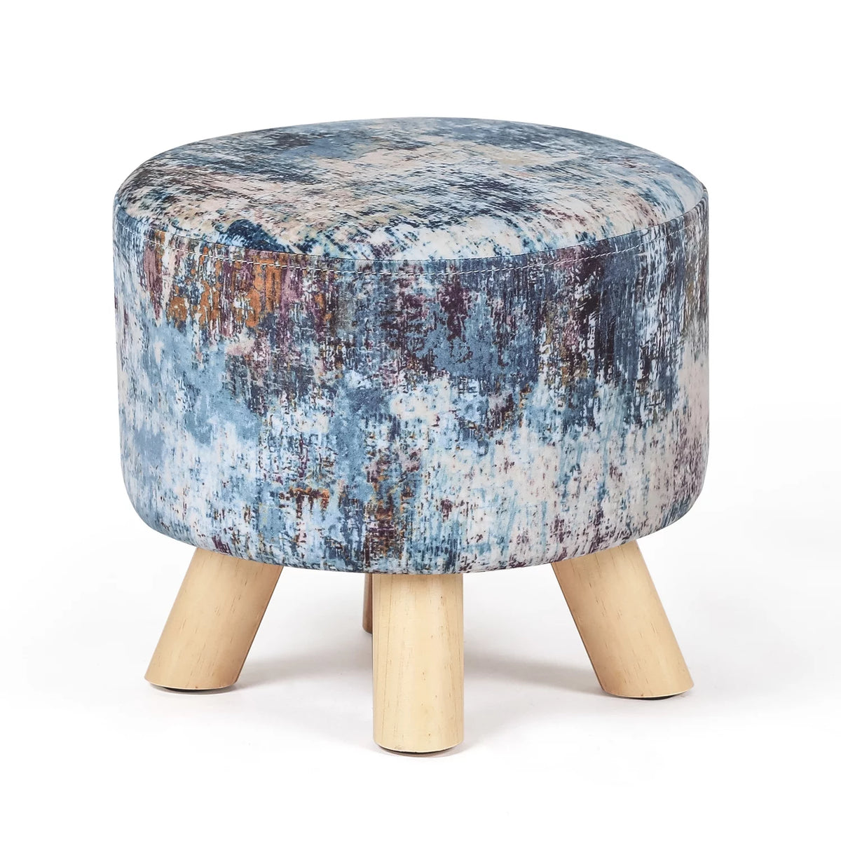 Round Fabric Padded Ottoman Foot Rest Stool E9069