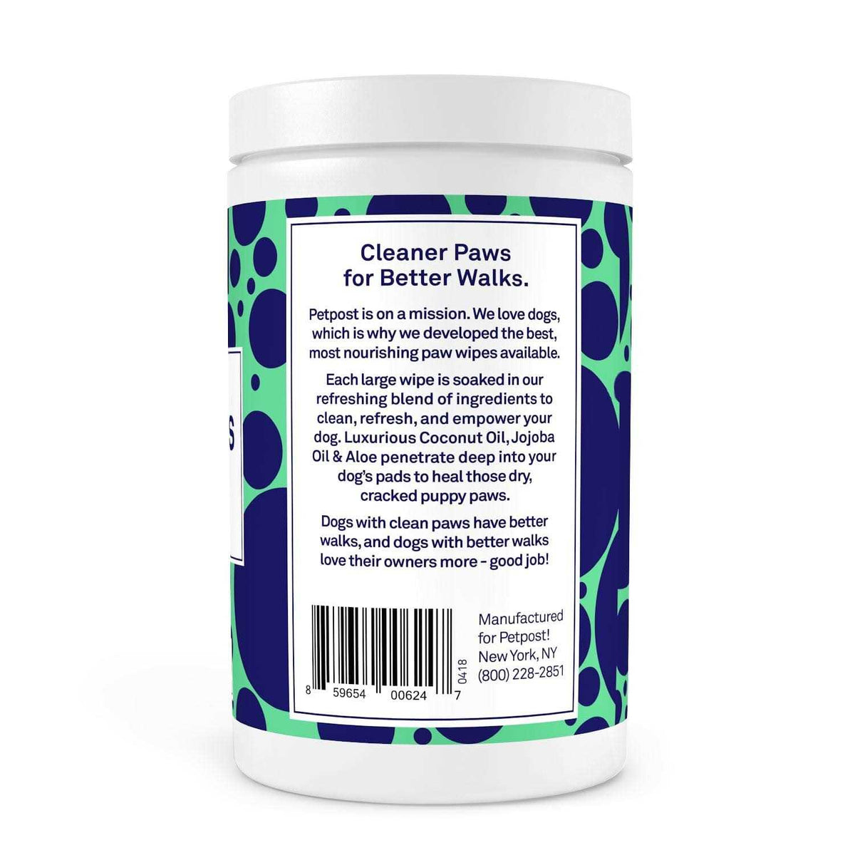 Dog Paw Cleaner with Coconut Oil, Jojoba Oil, and Aloe J3436