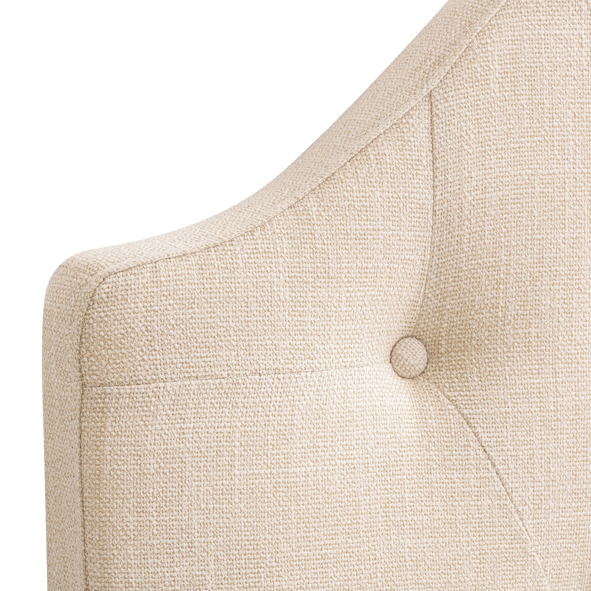 Tufted Light Gray Fabric Headboard P555273