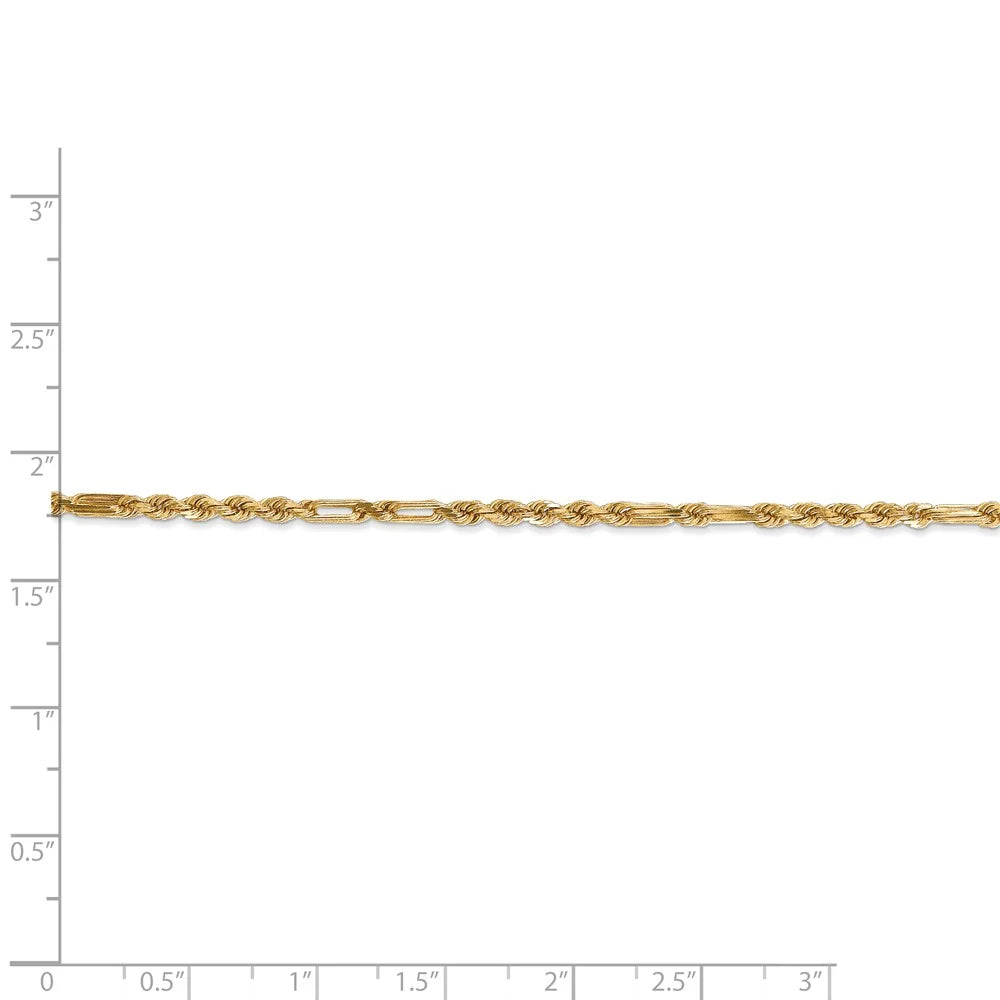 14kt Yellow Gold 2.5mm Milano Rope Chain 16 inch Lobster Clasp M603752