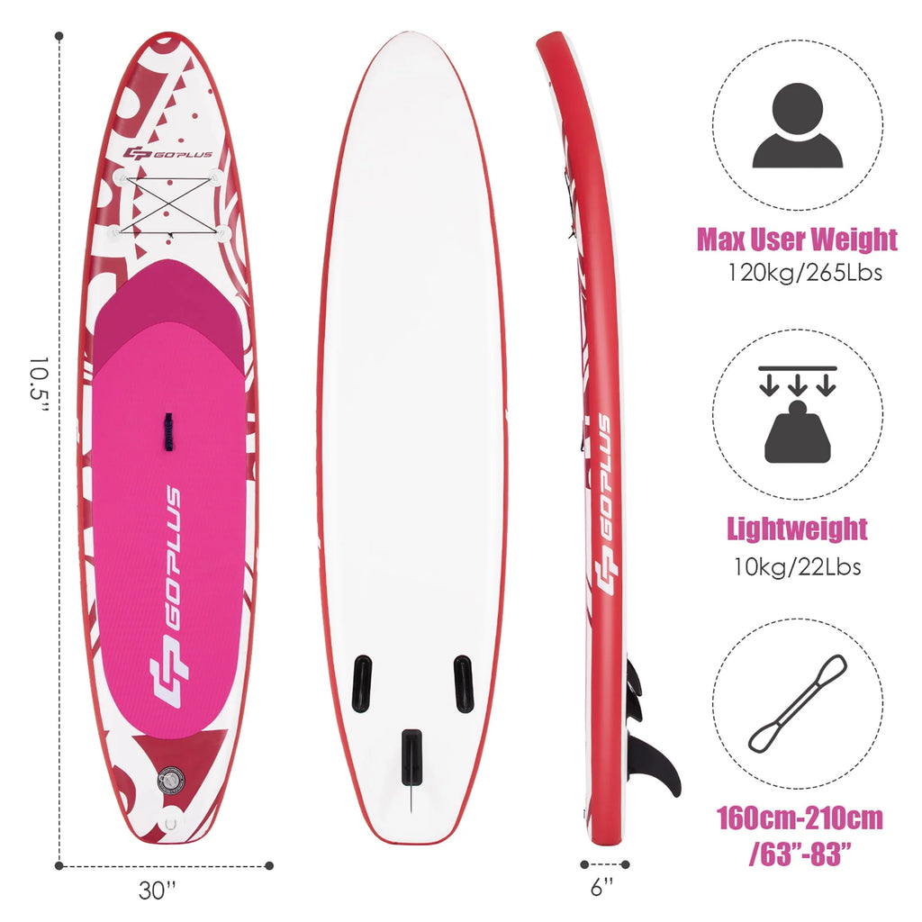 10.5' Inflatable Stand Up Paddle Board with Carry Bag O306082