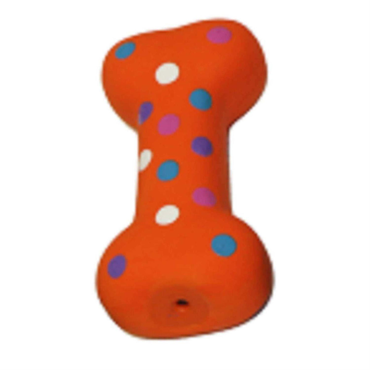 Small Latex Polka-Dot Bone Dog Toy M69158