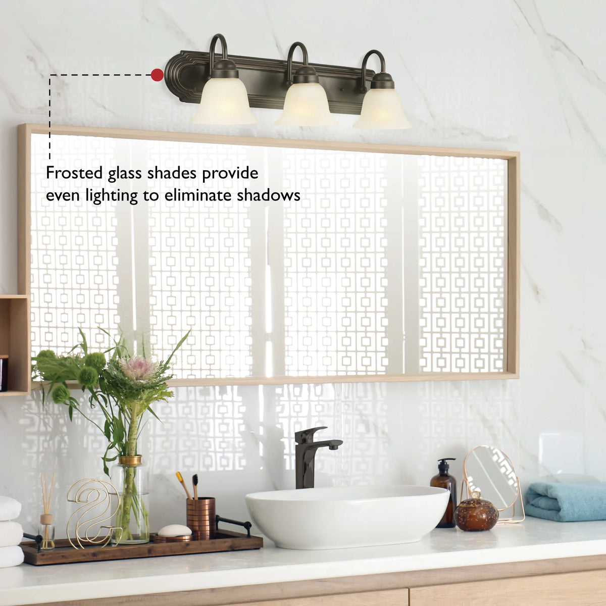 3-Light Frosted Glass Vanity Light Q31754
