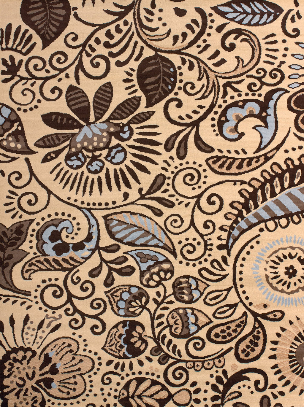 Blue Paisley Area Rug 7'10" X 10'6" I637