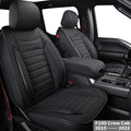 F150 Crew Cab Faux Leather Seat Covers Black & Red O6118