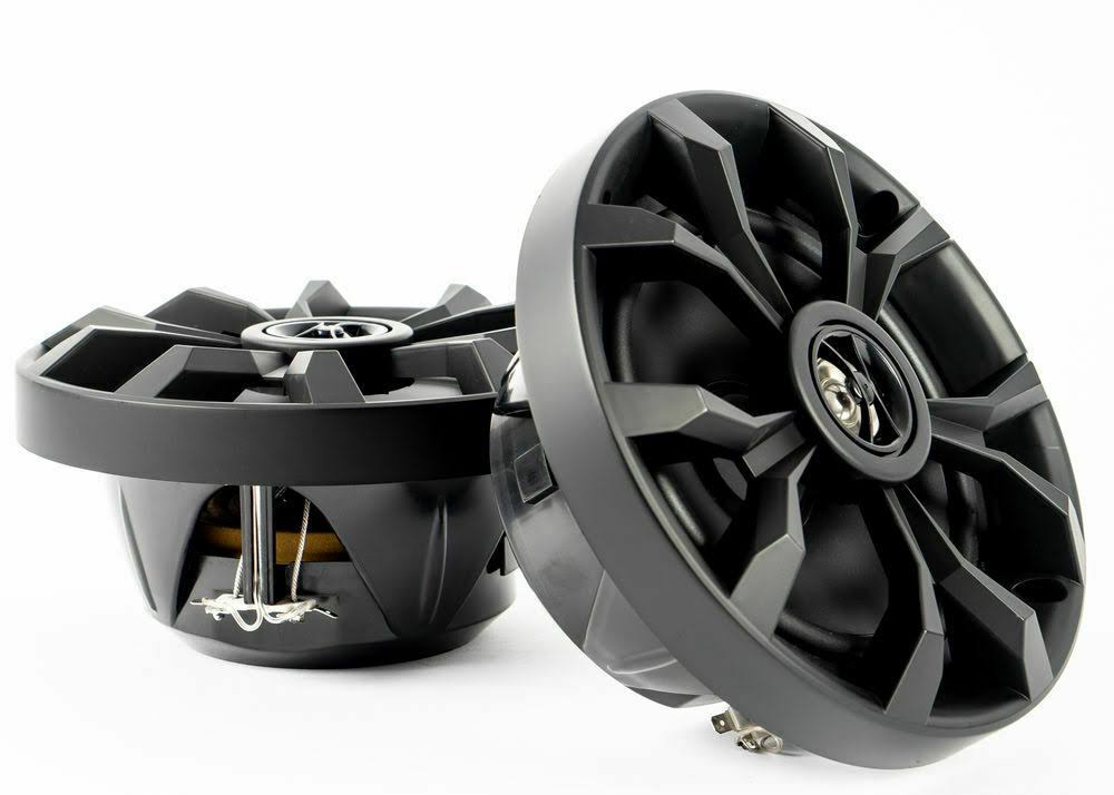 Pair of 6.5 2-Way 400W Black Marine Coaxial Speakers E1138