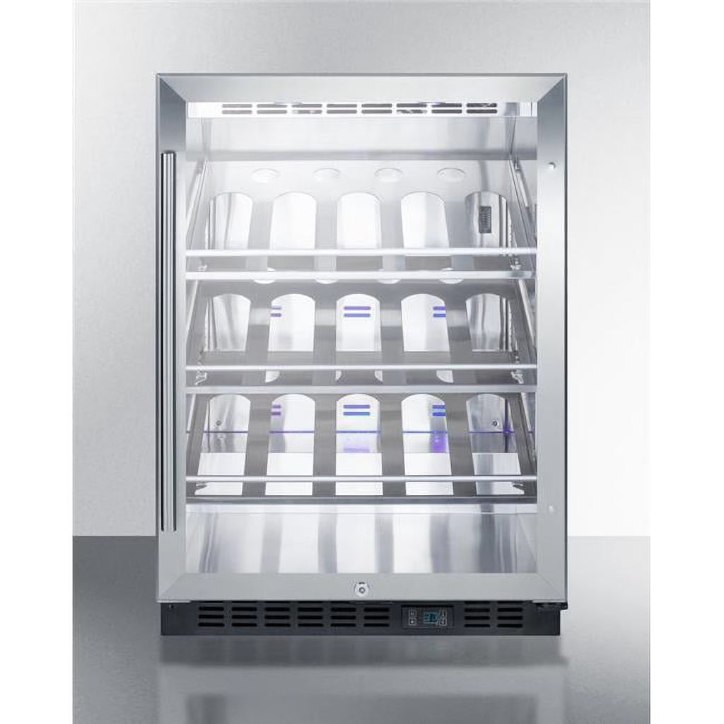 Undercounter wine cellar with champagne shelving Q96597