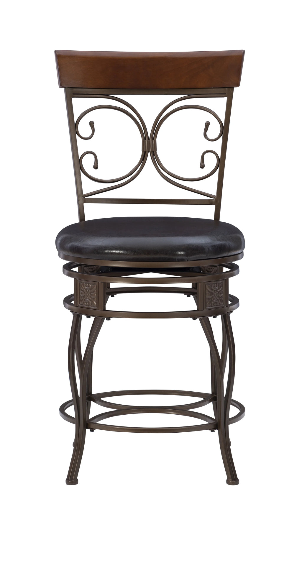 Dark Bronze Metal Counter Stool with Swivel W802