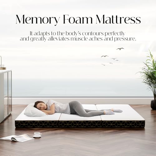 6 Inch Queen Memory Foam Tri-Fold Mattress with Washable Cover M257752