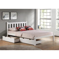 White Full Bed with Storage Drawers M980