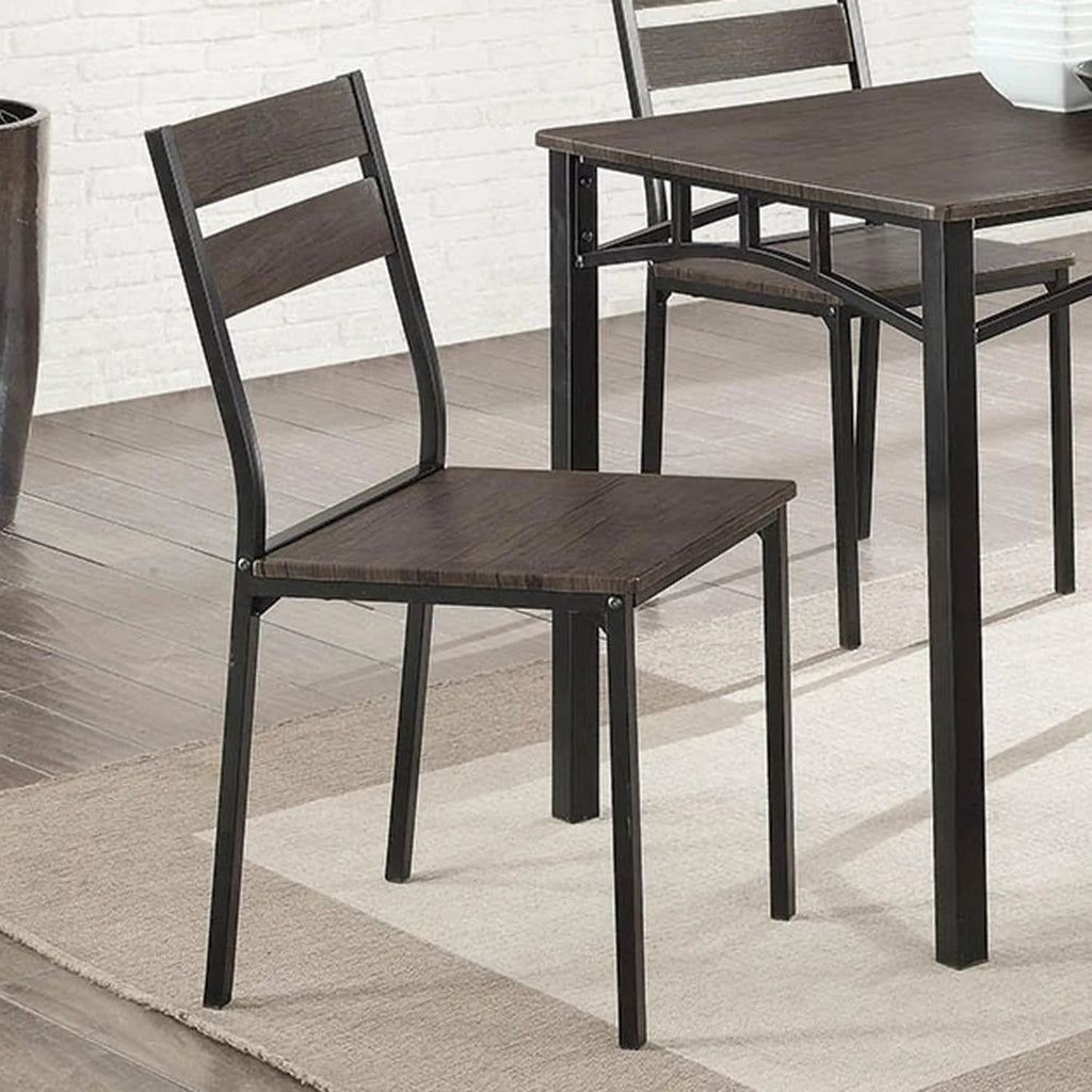 Brown Metal 5-Piece Dining Set N379325