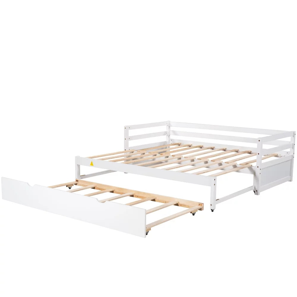 White Twin Daybed with Trundle Q740