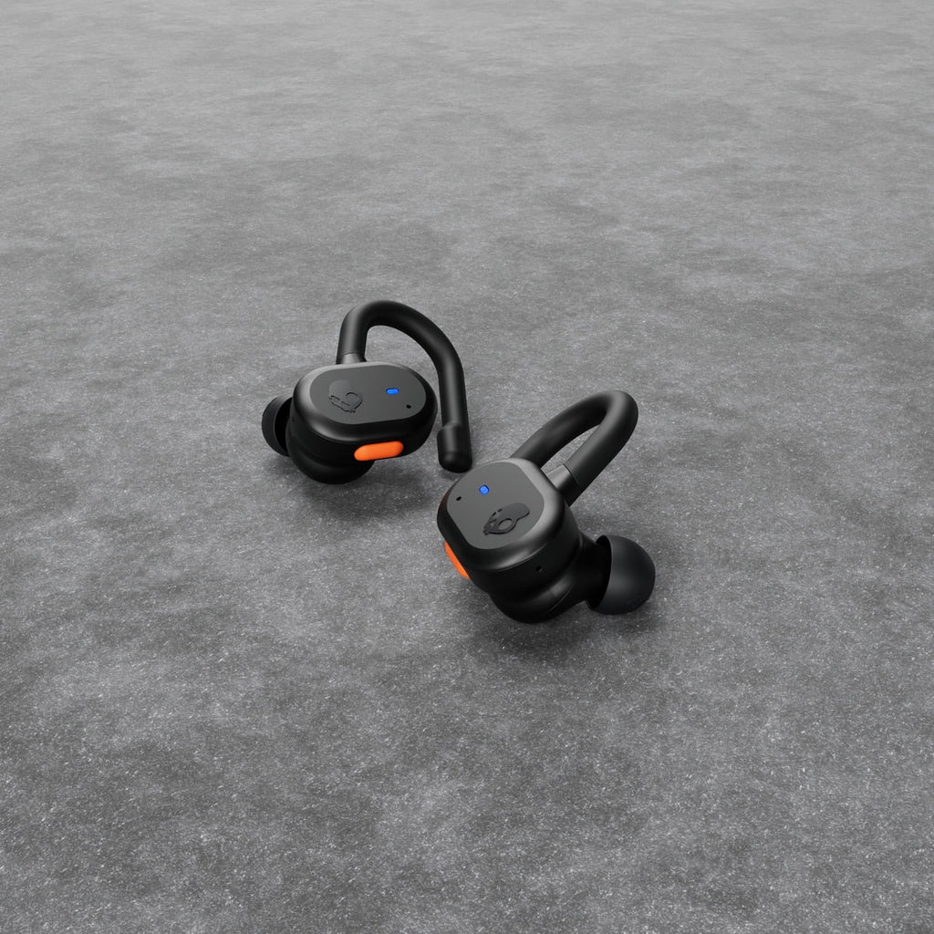 Black True Wireless Sport in-Ear Headphones with Microphone P48458