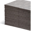 100 Piece Universal Absorbent Mat Pads, 20" x 15", Gray, Pack of 2 Z25186